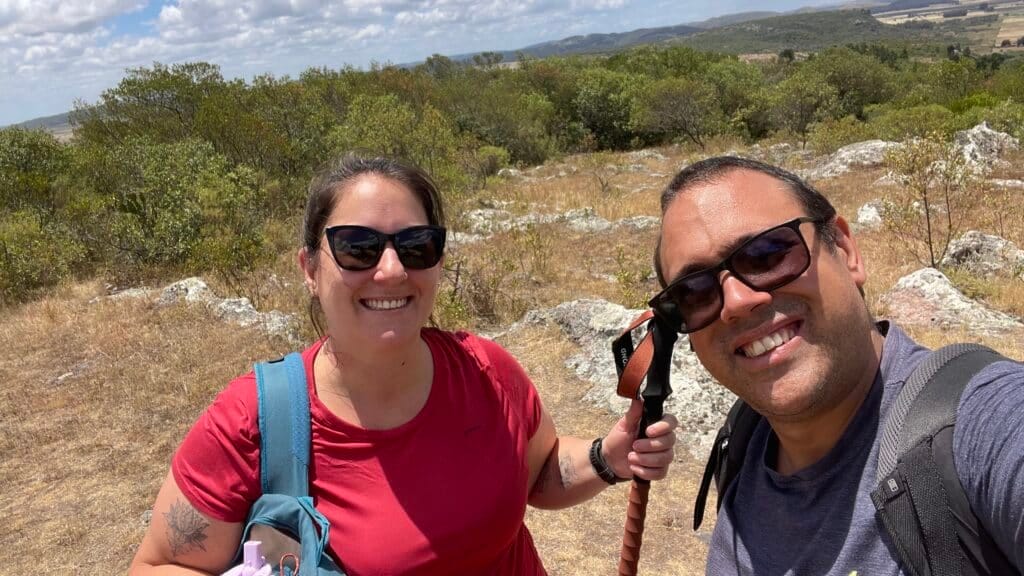 vale y cristhian de mateando rumbos en el Cerro Arequita
